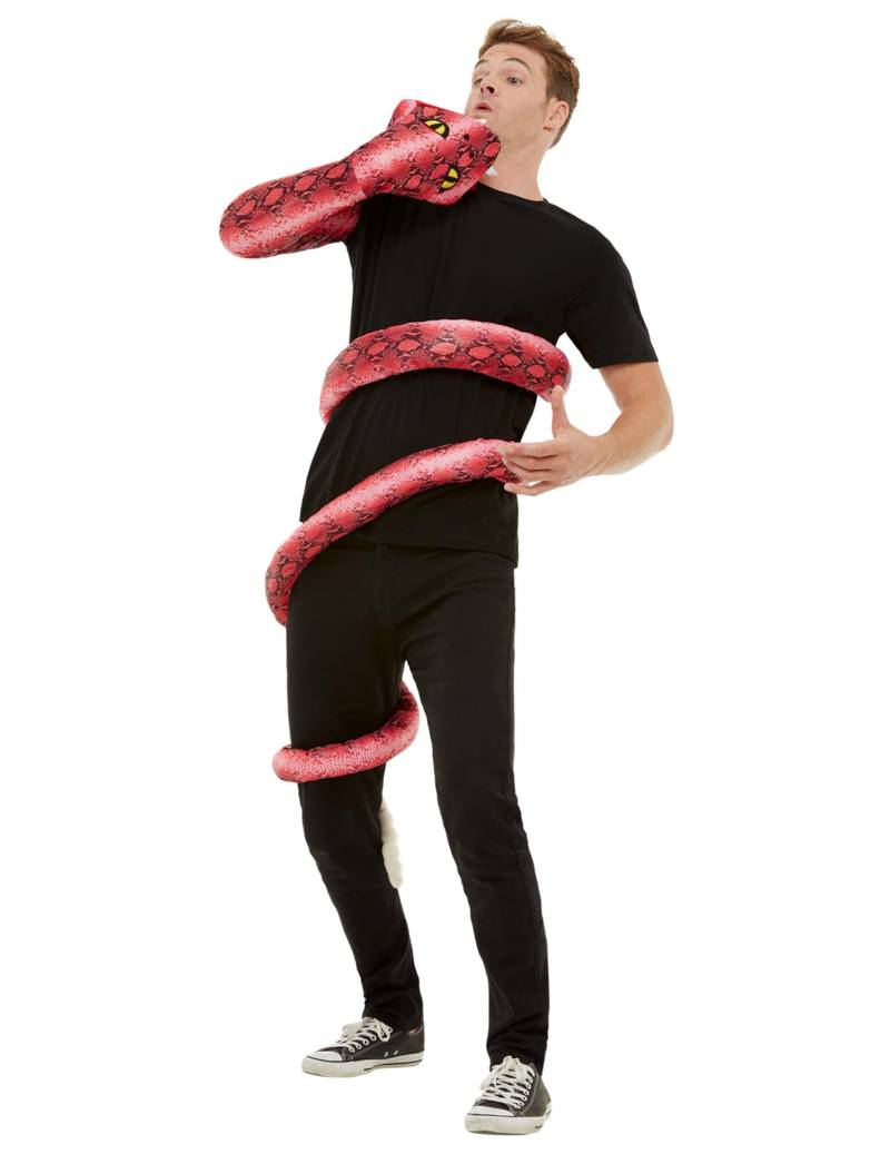 Anaconda-Kostüm witzige Schlangen-Puppe rot von SMIFFY'S