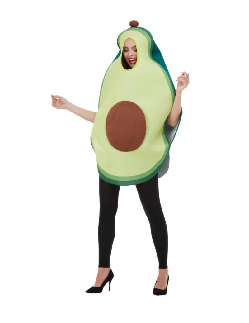 Avocado-Kostüm für Erwachsene Faschingskostüm grün-braun von SMIFFY'S