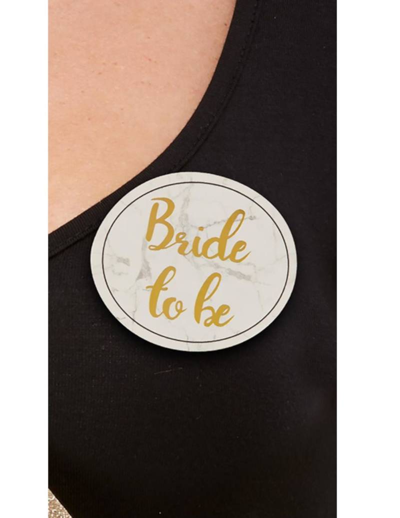 Bride to be Sticker-Set 5 Stück weiß-gold von SMIFFY'S