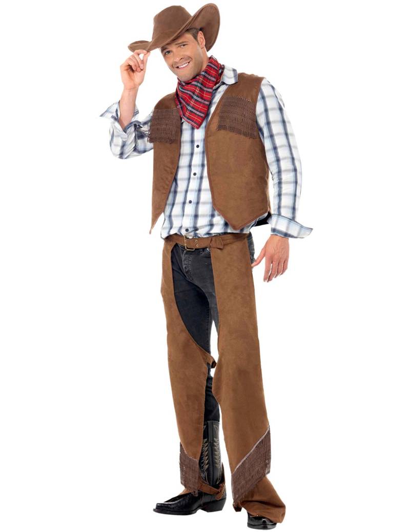 Cowboy aus dem wilden Westen - Kostüm für Herren braun von SMIFFY'S