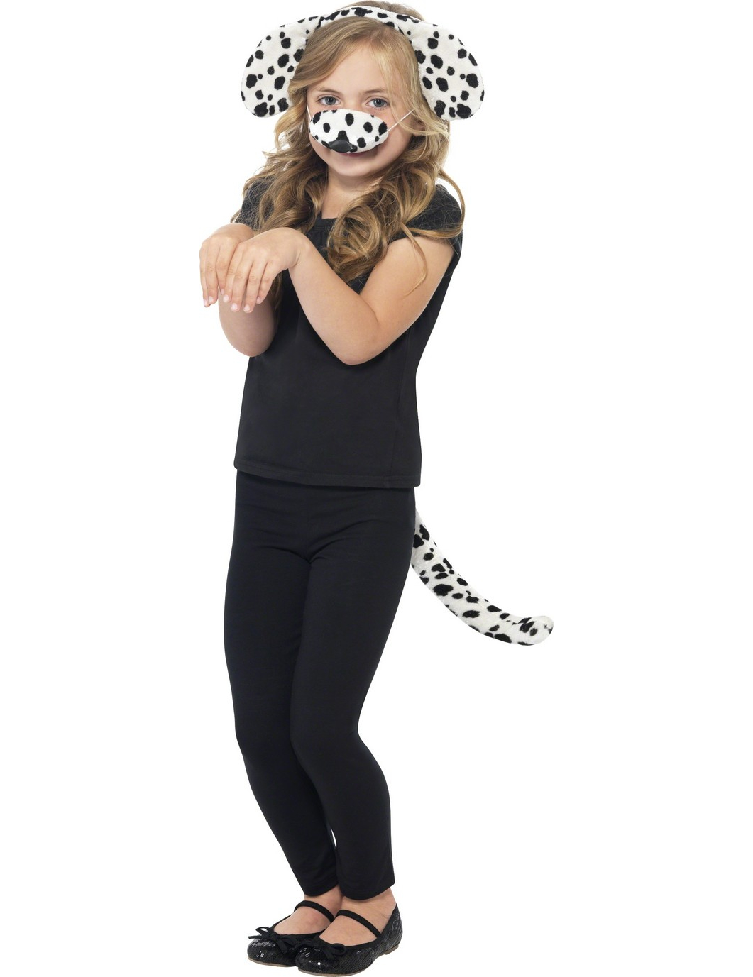 Dalmatiner Kostüm-Set für Kinder weiss-schwarz von SMIFFY'S
