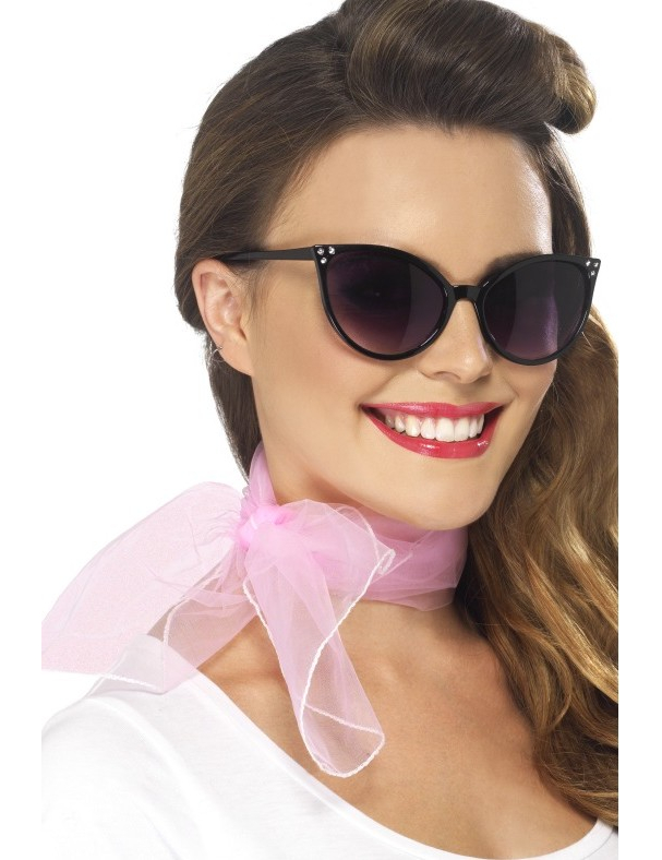 Damen-Halstuch mit Schleife Kostümaccessoire rosa von SMIFFY'S