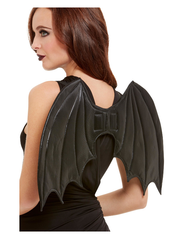Fledermaus-Flügel für Erwachsene schwarz 50cm von SMIFFY'S