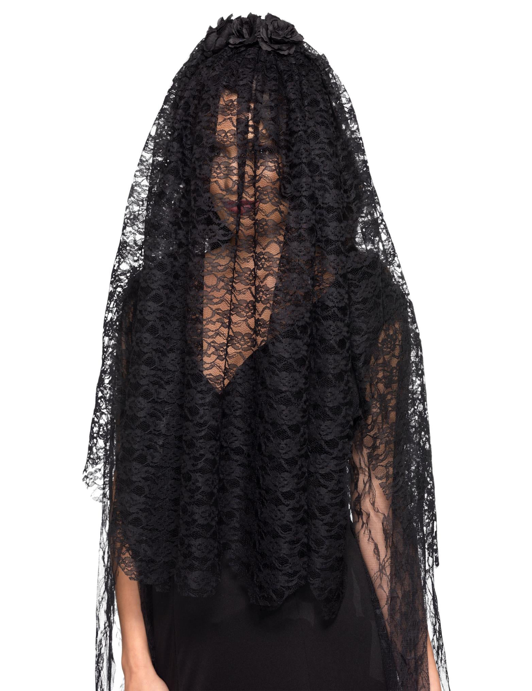 Gothic-Brautschleier schwarze Witwe Halloween-Accessoire schwarz Gothic-Brautschleier schwarze Witwe Halloween-Accessoire schwarz von SMIFFY'S