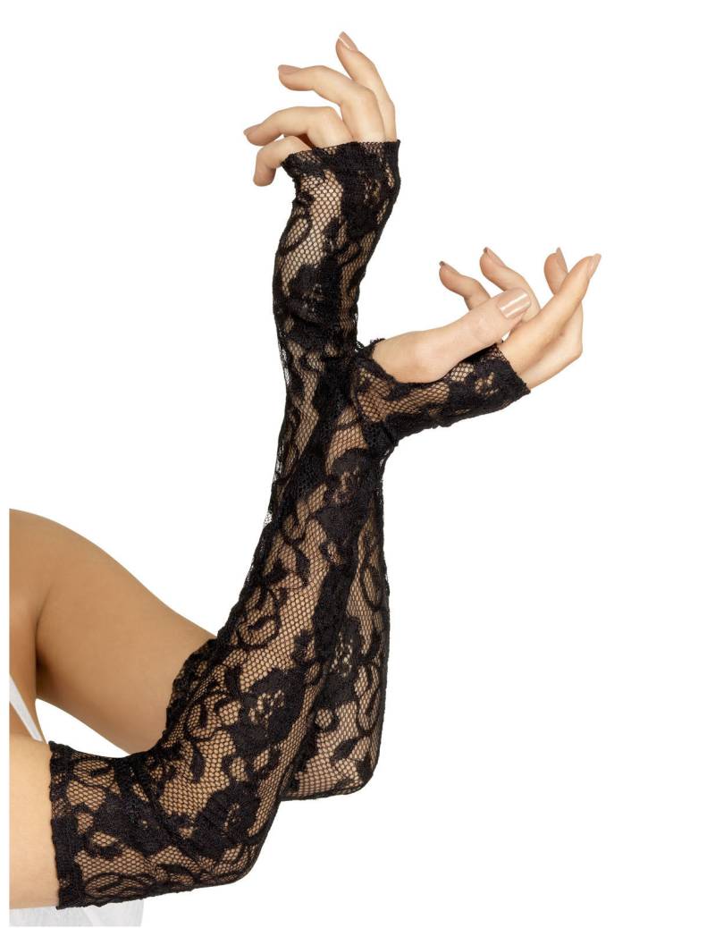 Gothic Spitzen-Armstulpen schwarz von SMIFFY'S