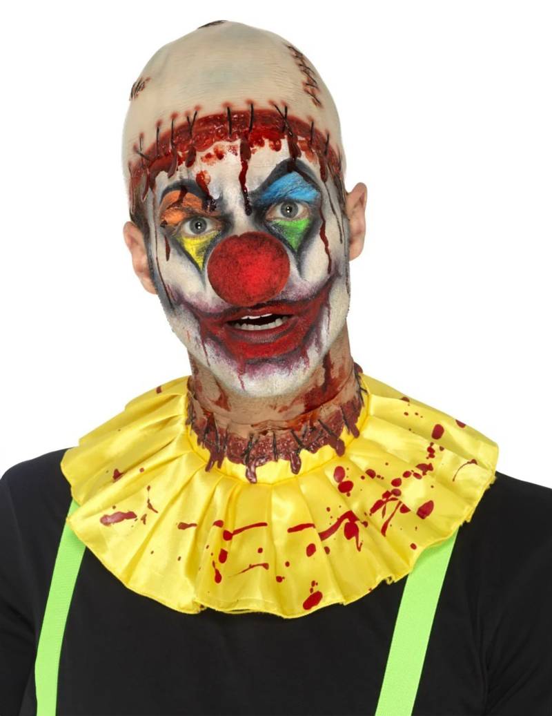 Gruseliger Clown Halloween Accessoire-Set 2-teilig beige-gelb von SMIFFY'S
