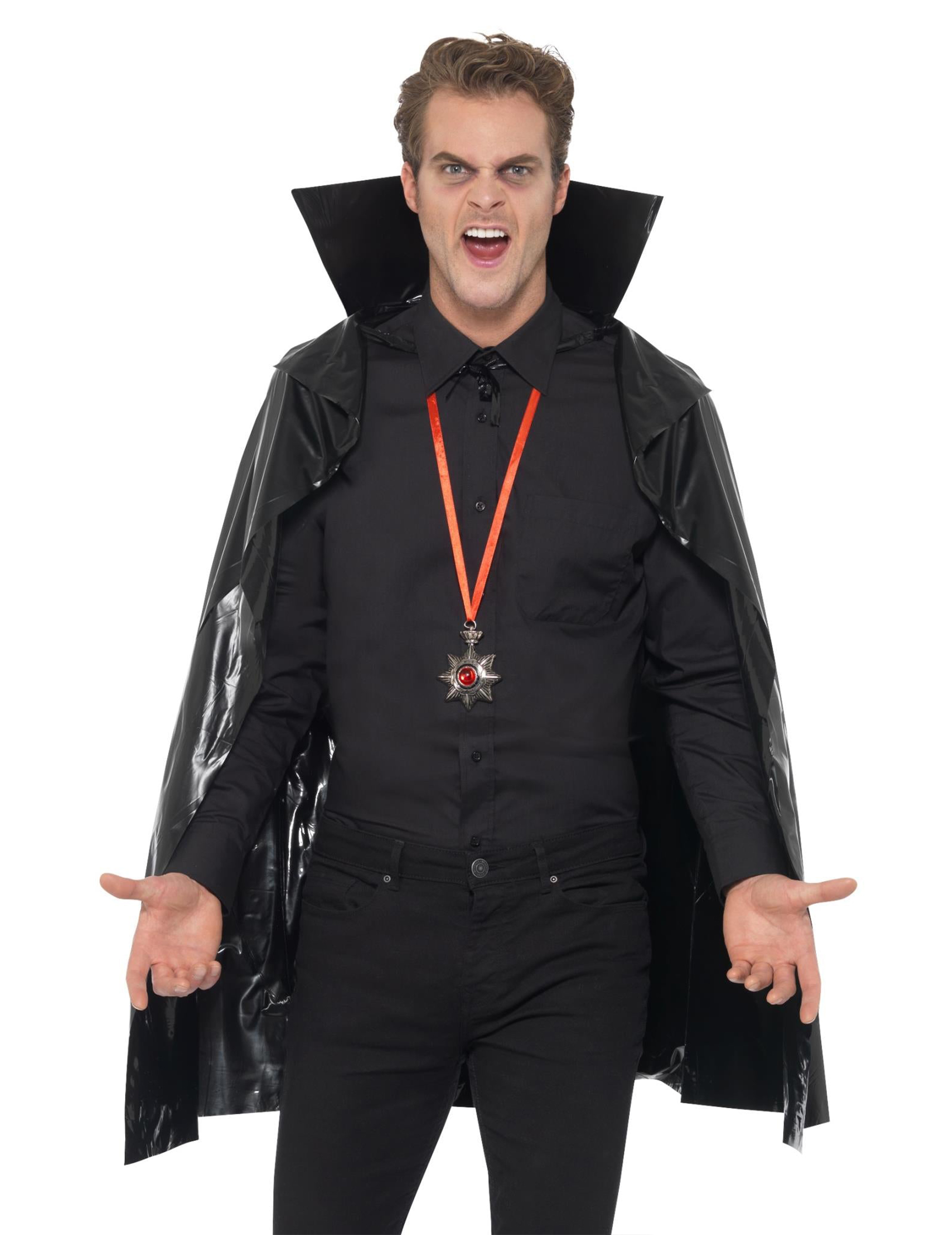 Halloween-Vampirumhang Accessoire für Erwachsene schwarz von SMIFFY'S