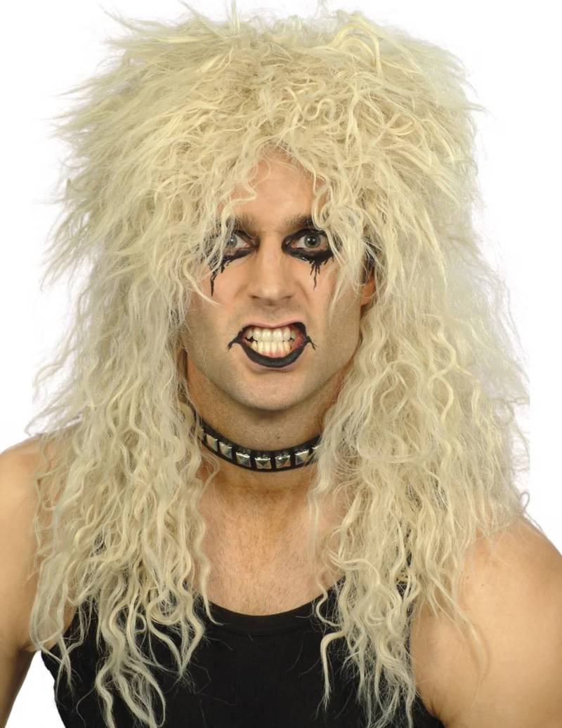 Heavy Metal 80er Jahre Perücke Bad Taste-Party blond von SMIFFY'S