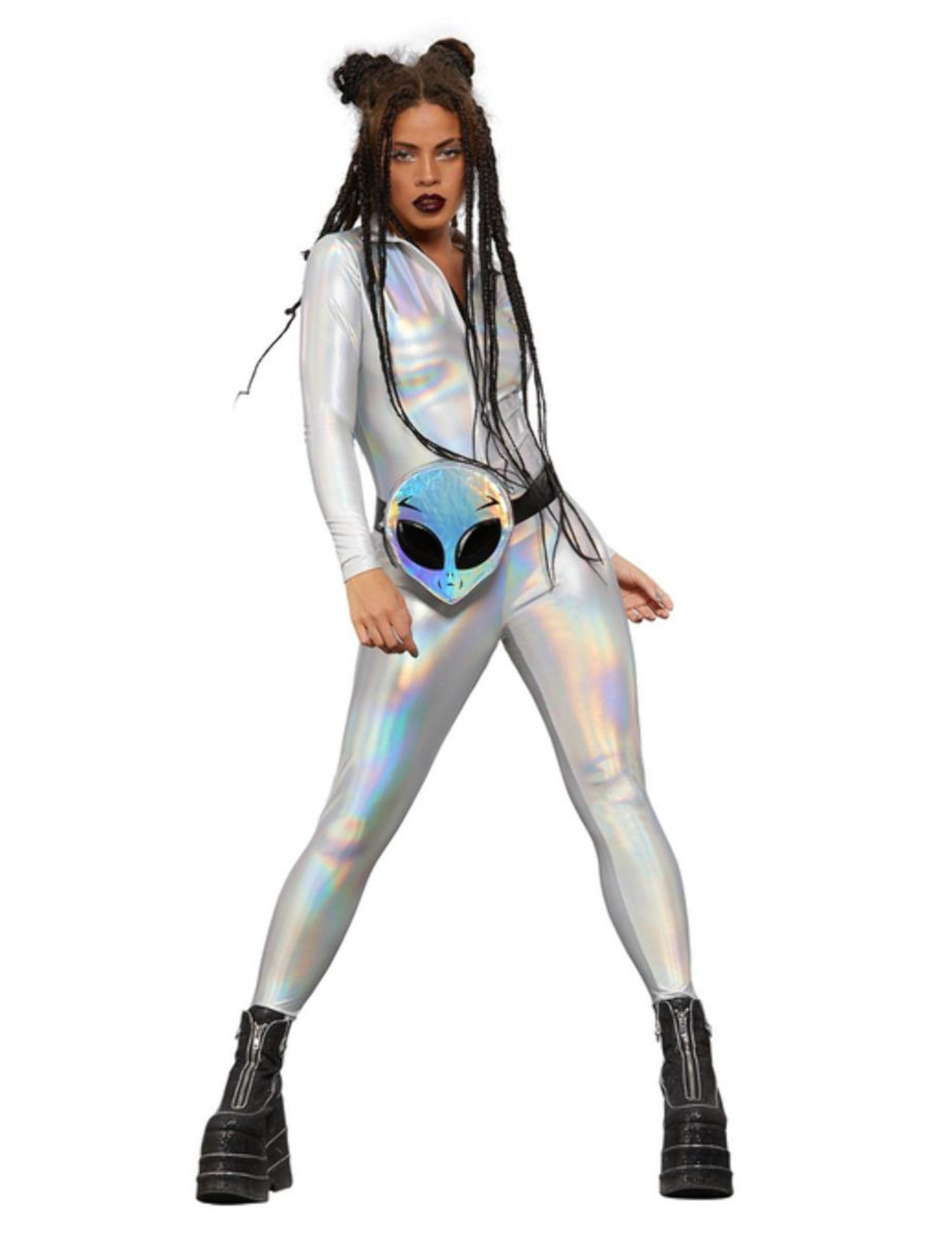 Holografischer Jumpsuit für Damen Space von SMIFFY'S