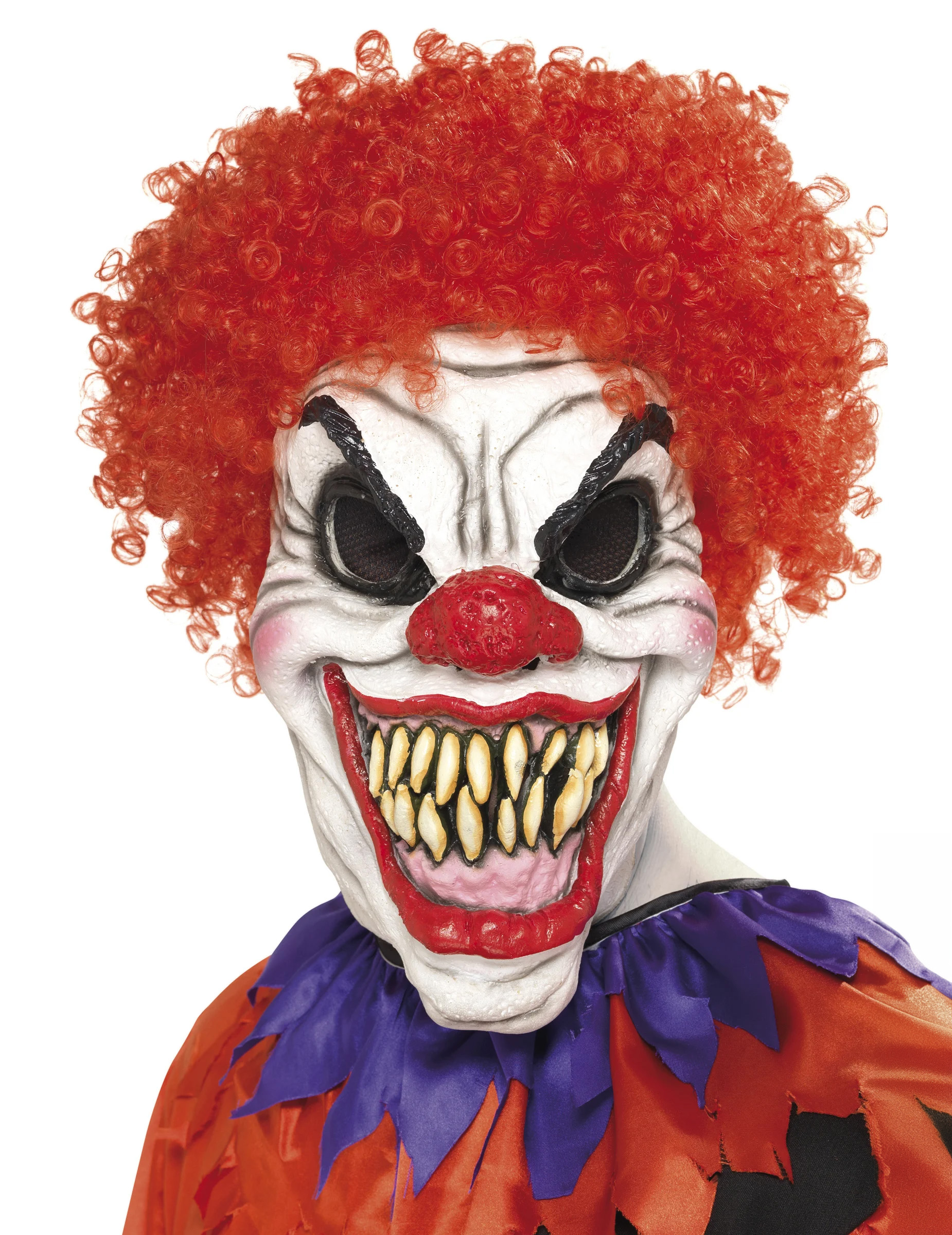 Horror-Clown Maske Halloween schwarz-rot-weiss Horror-Clown Maske Halloween schwarz-rot-weiss von SMIFFY'S