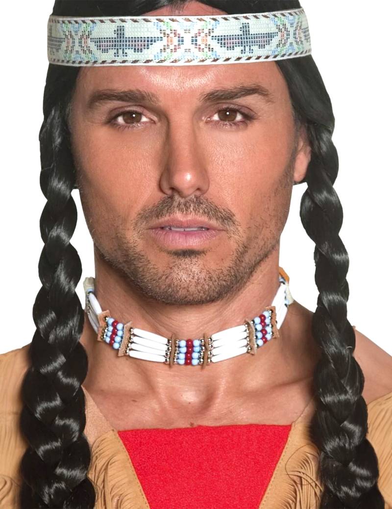 Indianer Halsband weiss von SMIFFY'S