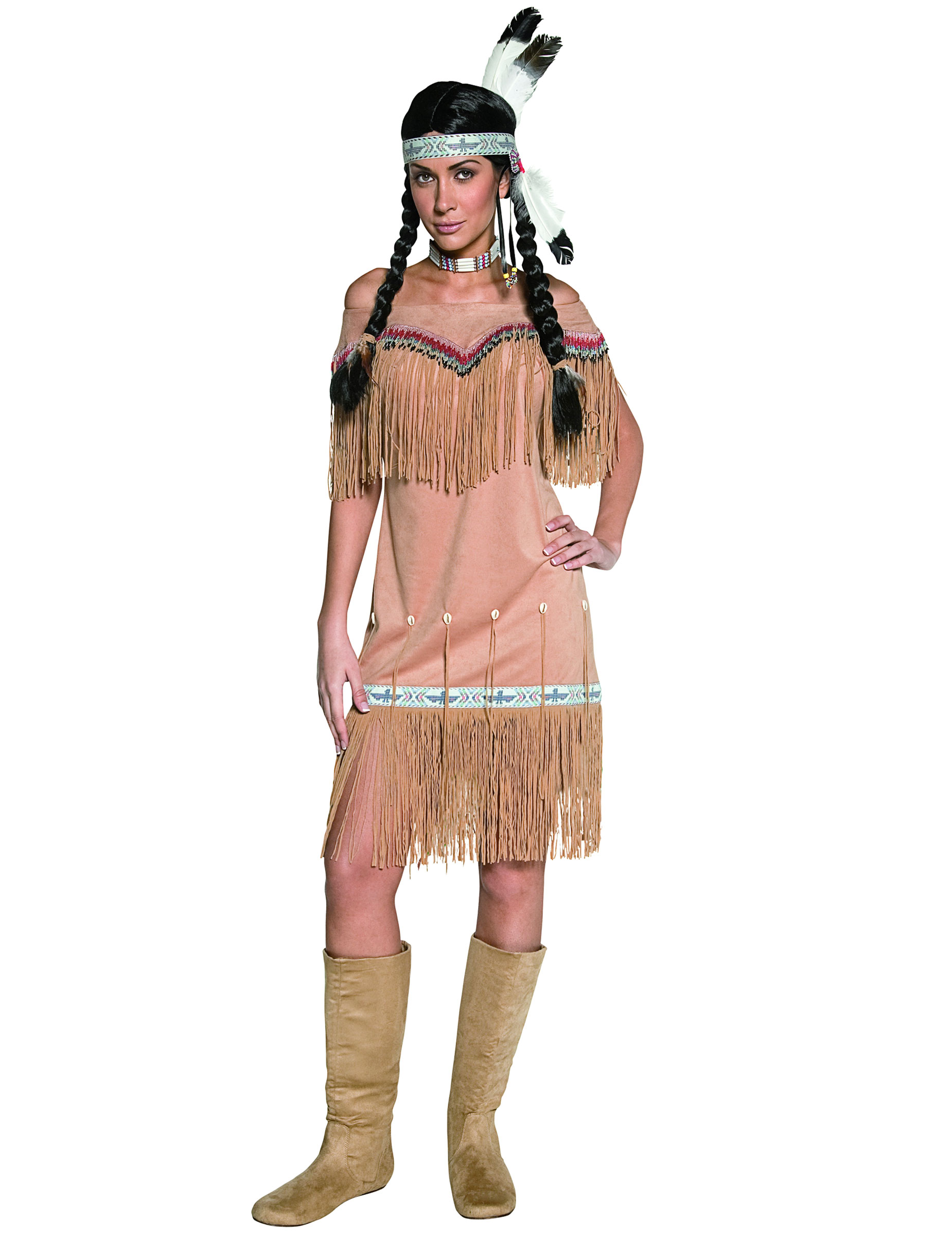 Indianerin Kostüm braun-beige Indianerin Kostüm braun-beige von SMIFFY'S