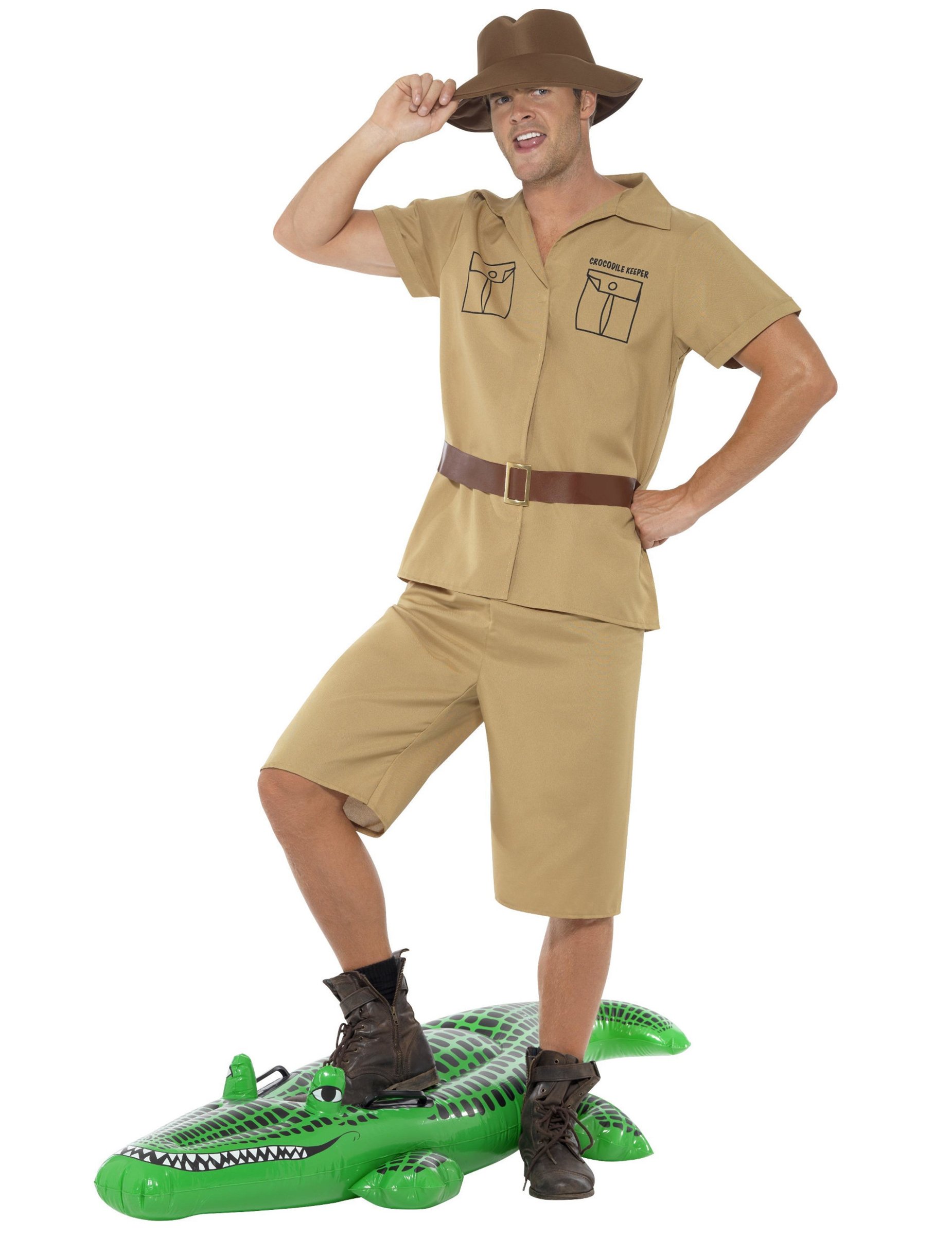 Krokodil-Fänger-Kostüm für Herren Faschingskostüm braun Krokodil-Fänger-Kostüm für Herren Faschingskostüm braun von SMIFFY'S
