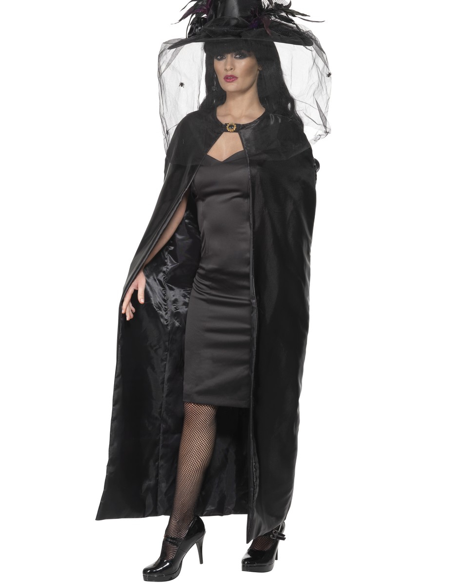 Luxus Hexen Cape Umhang schwarz von SMIFFY'S