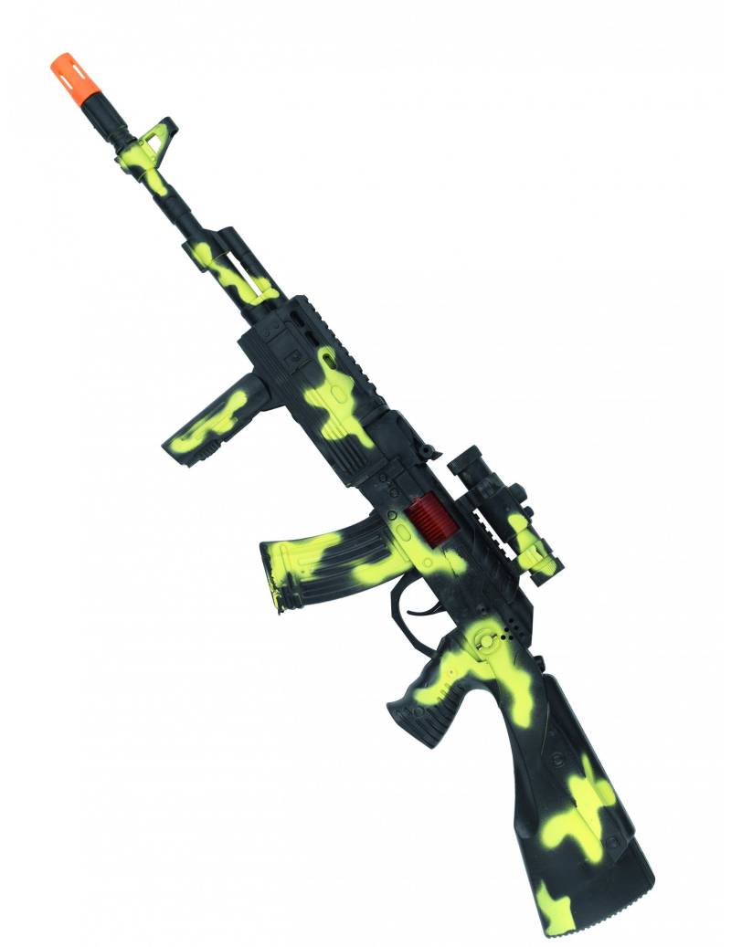 Sturmgewehr Kostümzubehör Tarnoptik grün 58cm von SMIFFY'S
