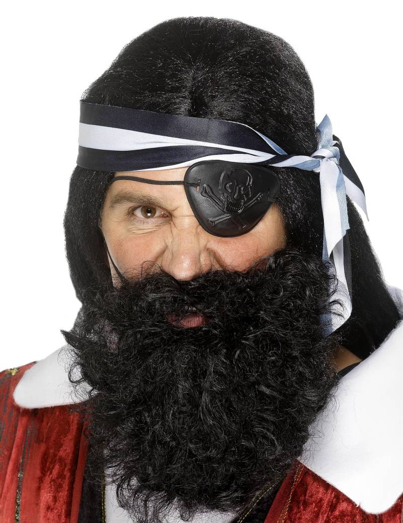 Piraten Bart Vollbart schwarz von SMIFFY'S