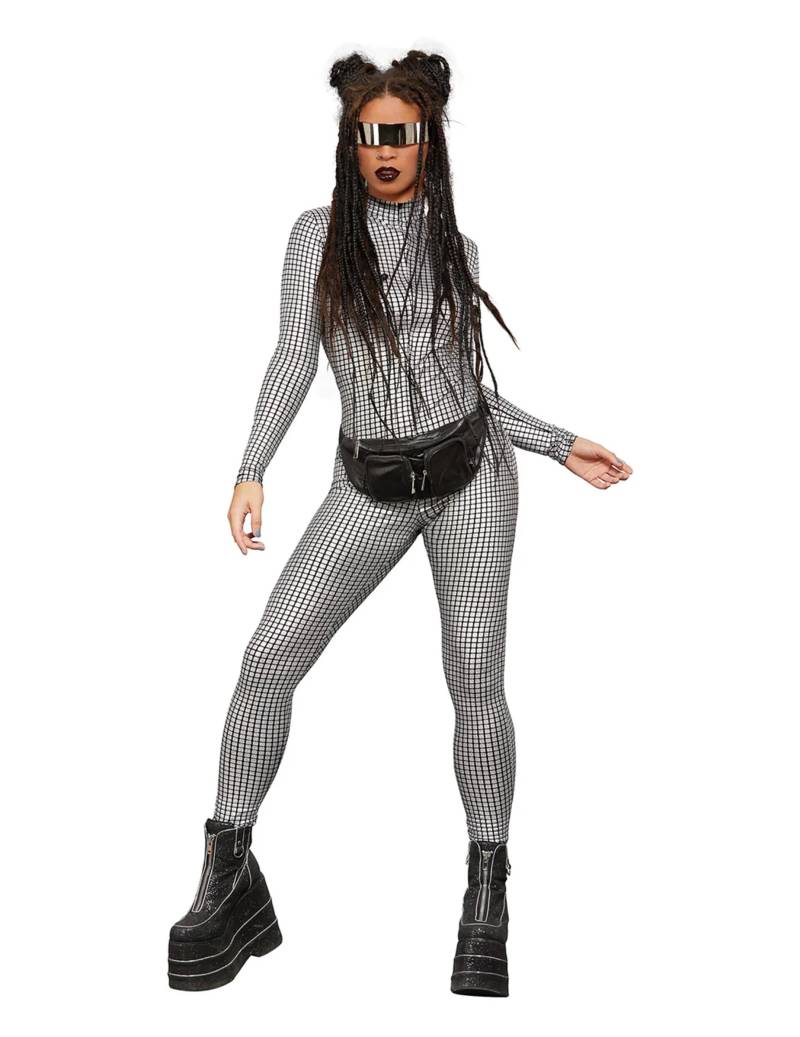 Rave Jumpsuit für Damen silber von SMIFFY'S