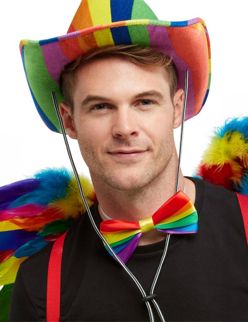 Regenbogen-Hut CSD-Accessoire bunt von SMIFFY'S