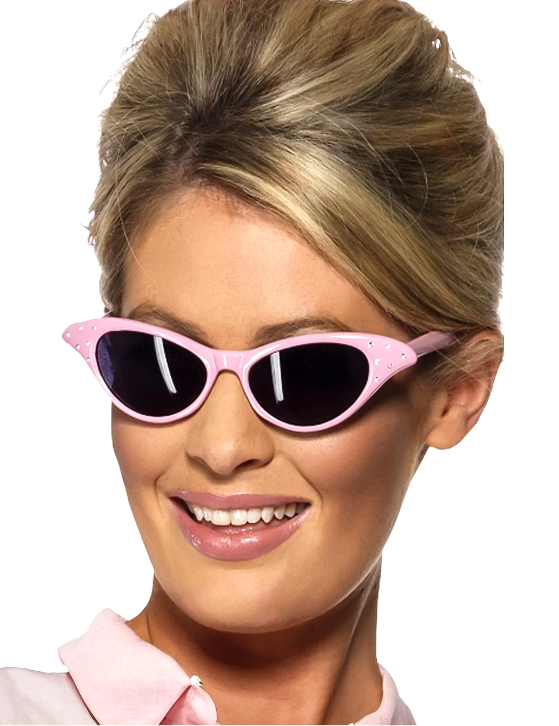 Rock'n'Roll Brille schwarz-pink von SMIFFY'S