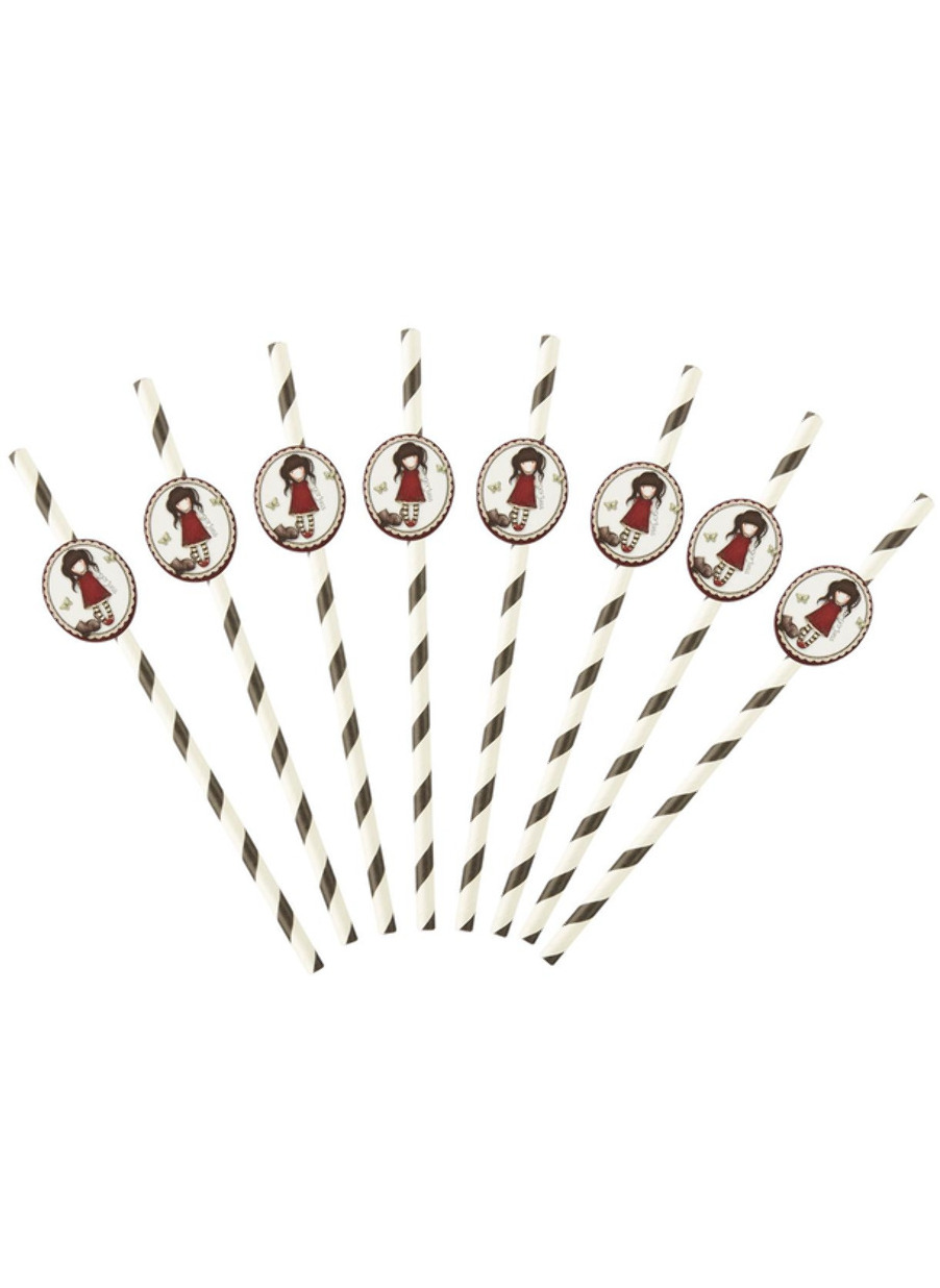 Ruby Santoro-Strohhalme Partydeko 8 Stück bunt von SMIFFY'S