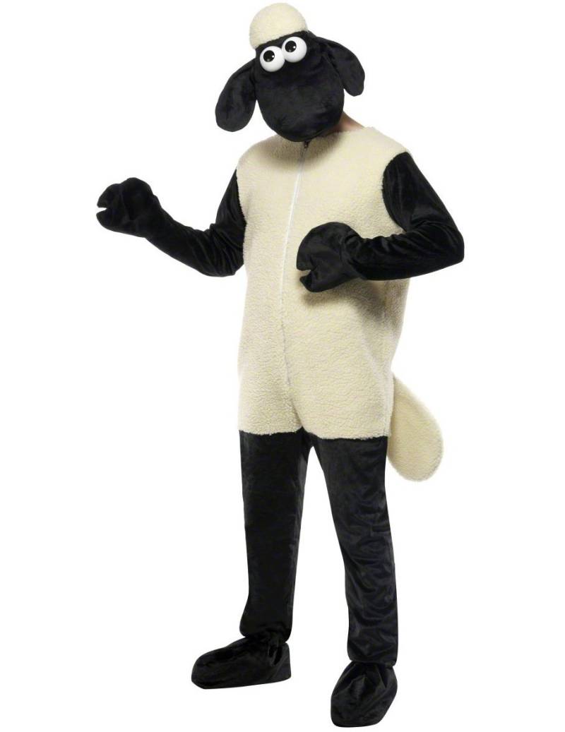 Shaun das Schaf Comic-Kostüm Lizenzware schwarz-beige Shaun das Schaf Comic-Kostüm Lizenzware schwarz-beige von SMIFFY'S
