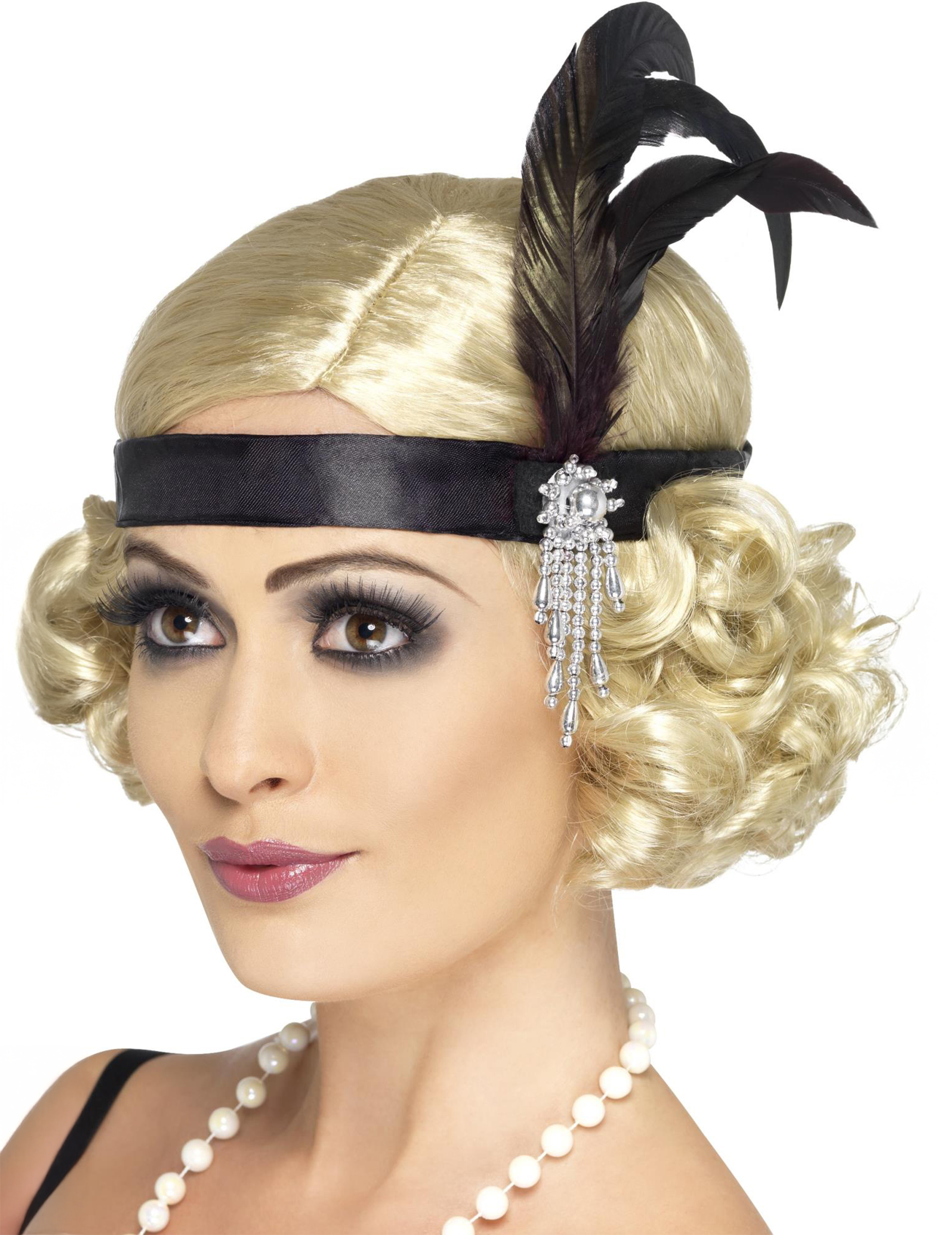 Showgirl Kopfband schwarz Showgirl Kopfband schwarz von KARNEVAL-MEGASTORE
