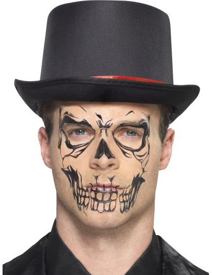 Skelett-Tattoo Gesichtstattoo schwarz Skelett-Tattoo Gesichtstattoo schwarz von SMIFFY'S