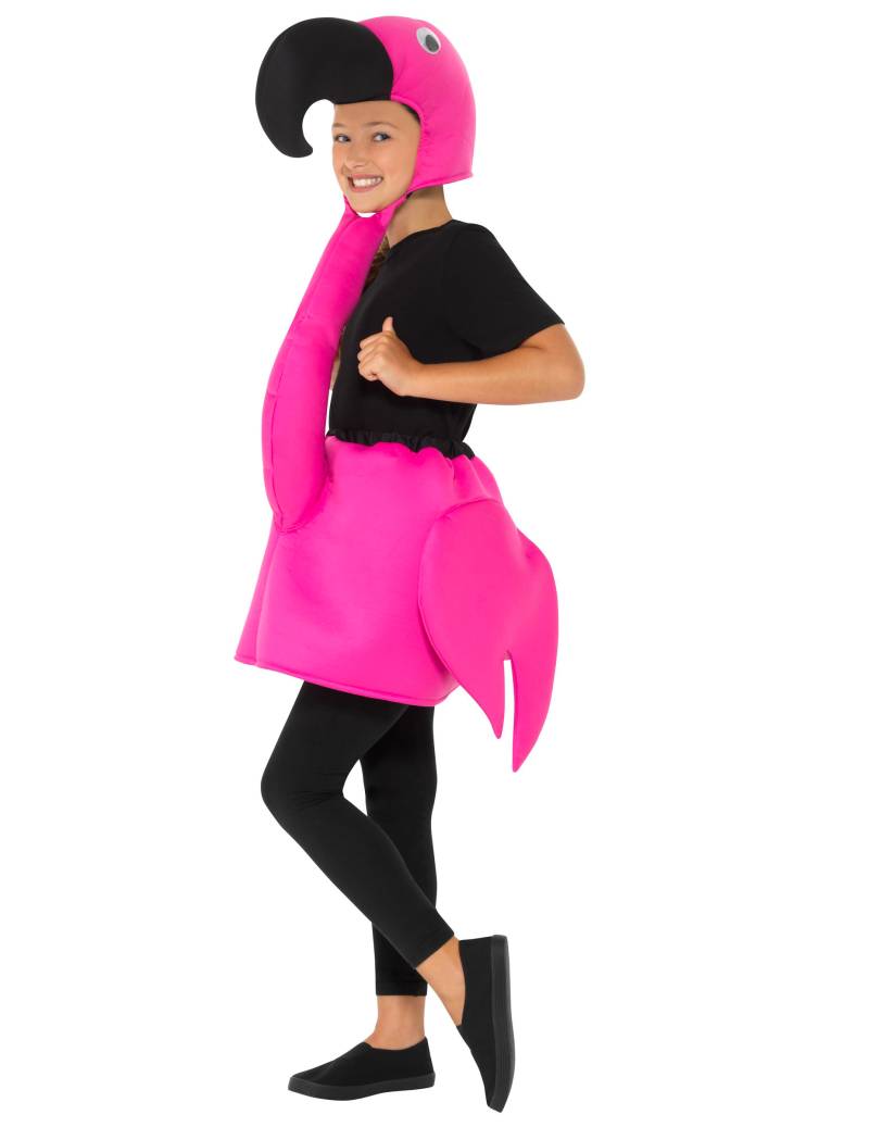 Sommerliches Flamingo-Kostüm für Kinder rosa-schwarz von SMIFFY'S