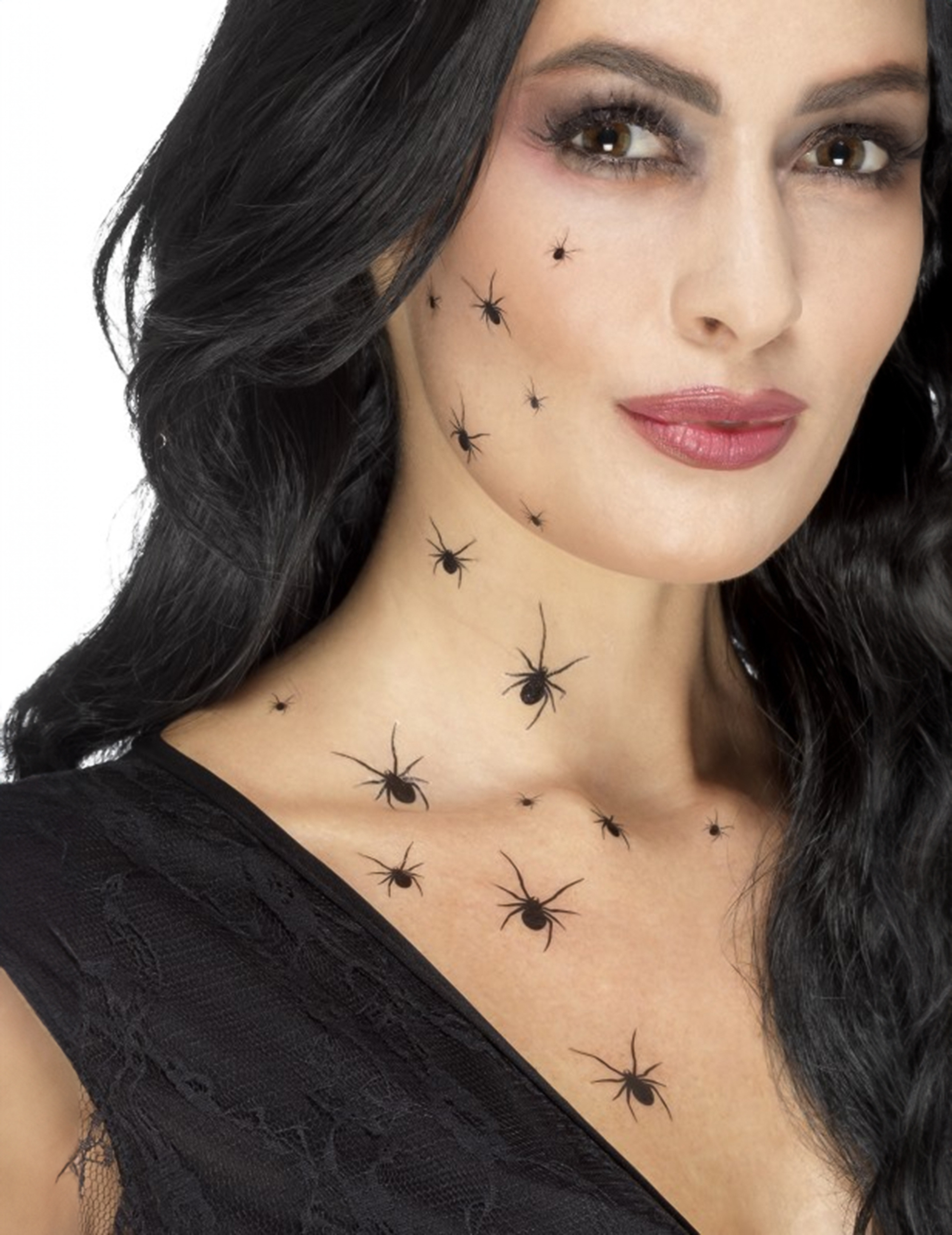 Spinnen-Tattoos Halloween-Makeup schwarz Spinnen-Tattoos Halloween-Makeup schwarz von SMIFFY'S