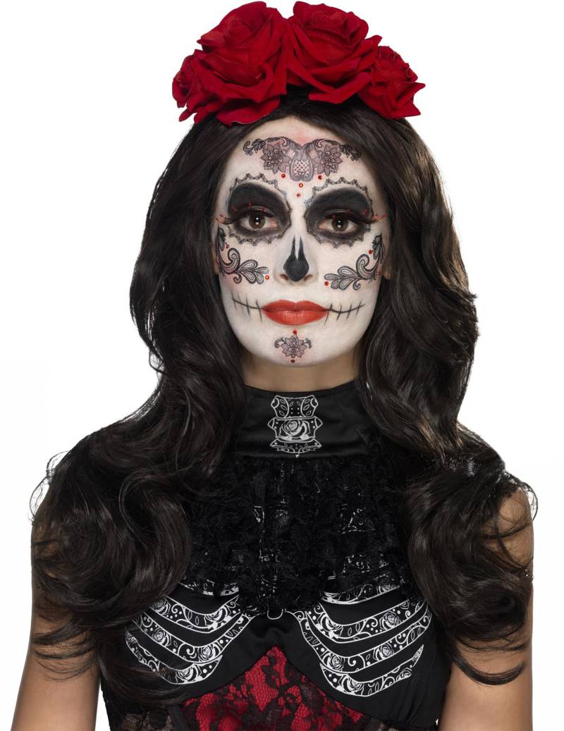 Tag der Toten Halloween Schmink-Set bunt von SMIFFY'S