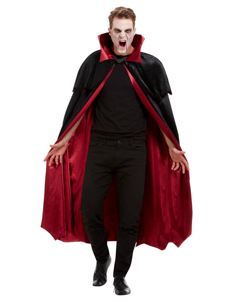 Vampir-Umhang Halloween-Accessoire schwarz-rot von SMIFFY'S