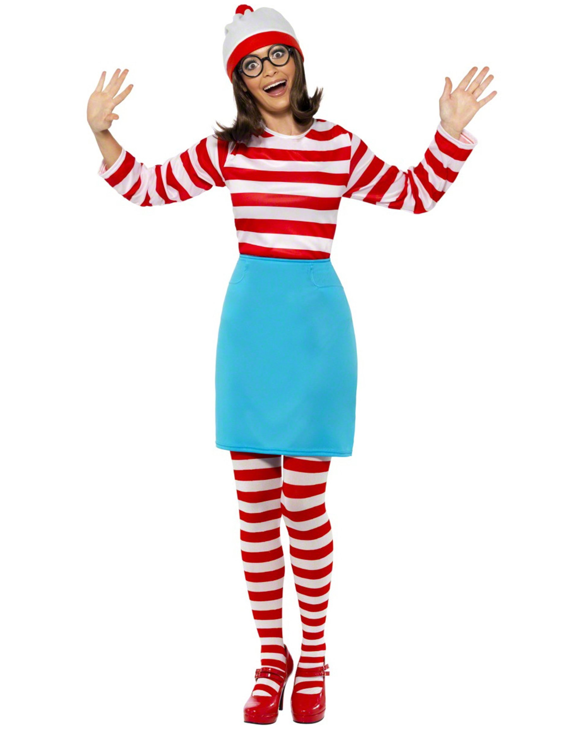 Wo ist Walter Damenkostüm Lizenzartikel rot-weiss-blau von SMIFFY'S