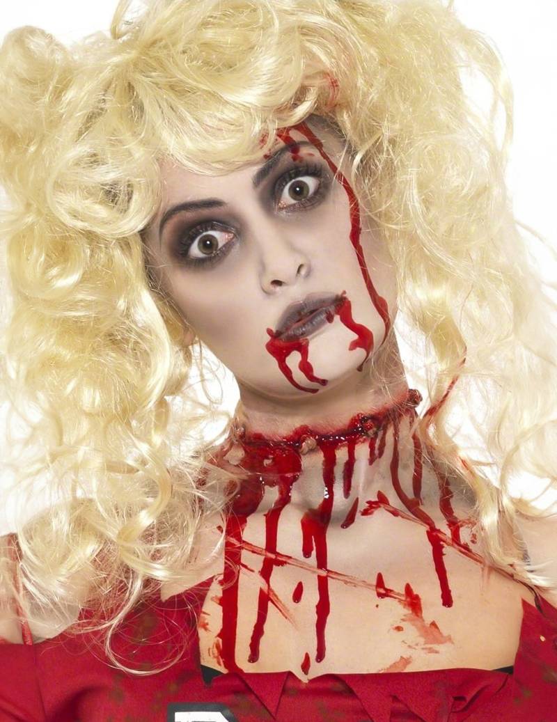Zombie Make Up Set 3-teilig mit Blutkapseln schwarz-weiss-rot 8,7g von SMIFFY'S