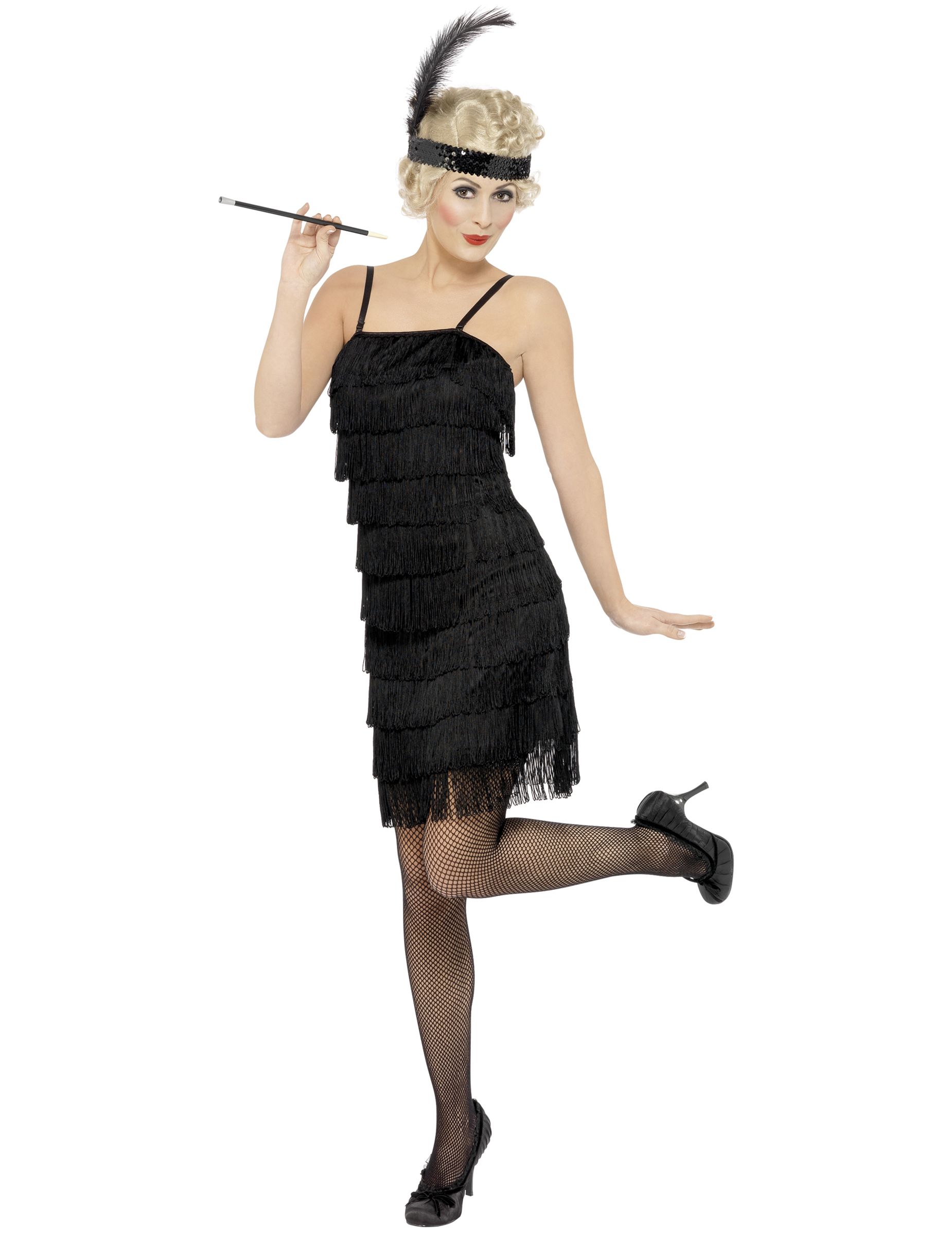 20er Partykleid Damenkostüm schwarz von SMIFFY'S