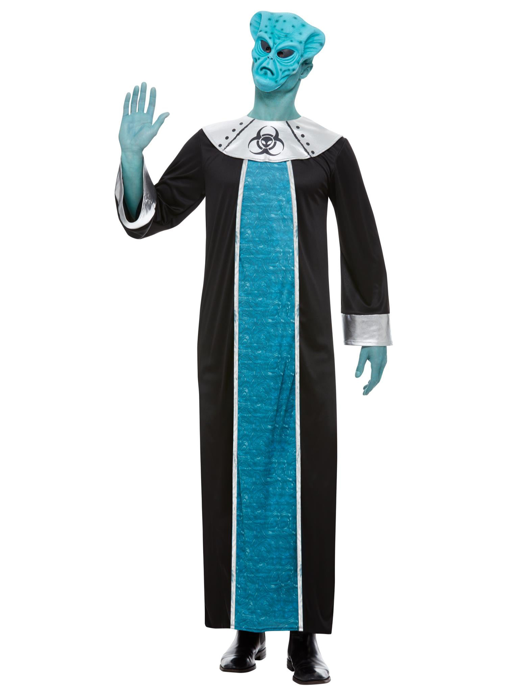 Alien-Kostüm mit Maske blau Alien-Kostüm mit Maske blau von SMIFFY'S