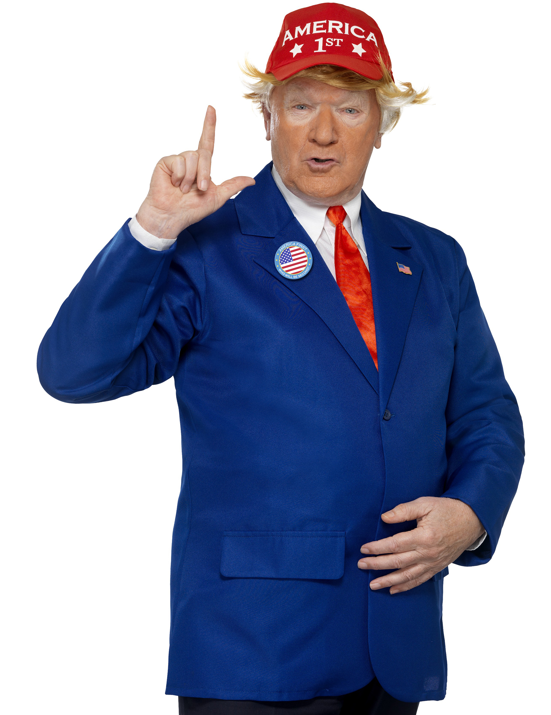 Amerikanischer Präsident Herrenkostüm blau-rot von SMIFFY'S