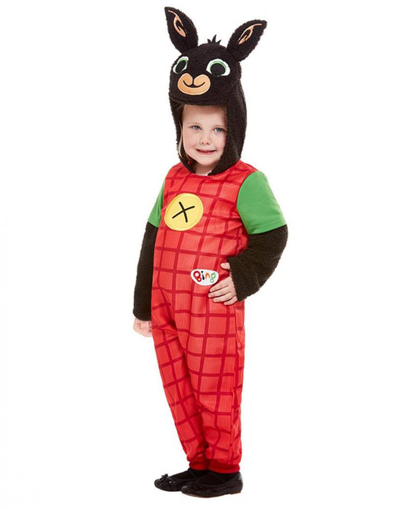 Bing-Kostüm für Kinder schwarz-rot von SMIFFY'S