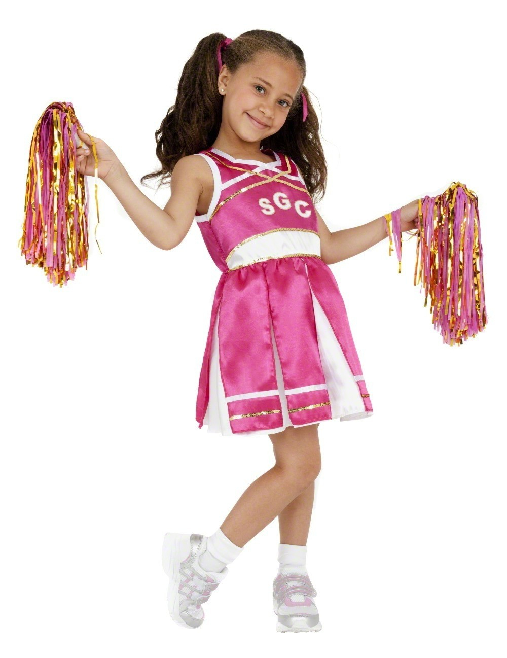 Cheerleader Kinderkostüm pink-weiss Cheerleader Kinderkostüm pink-weiss von SMIFFY'S