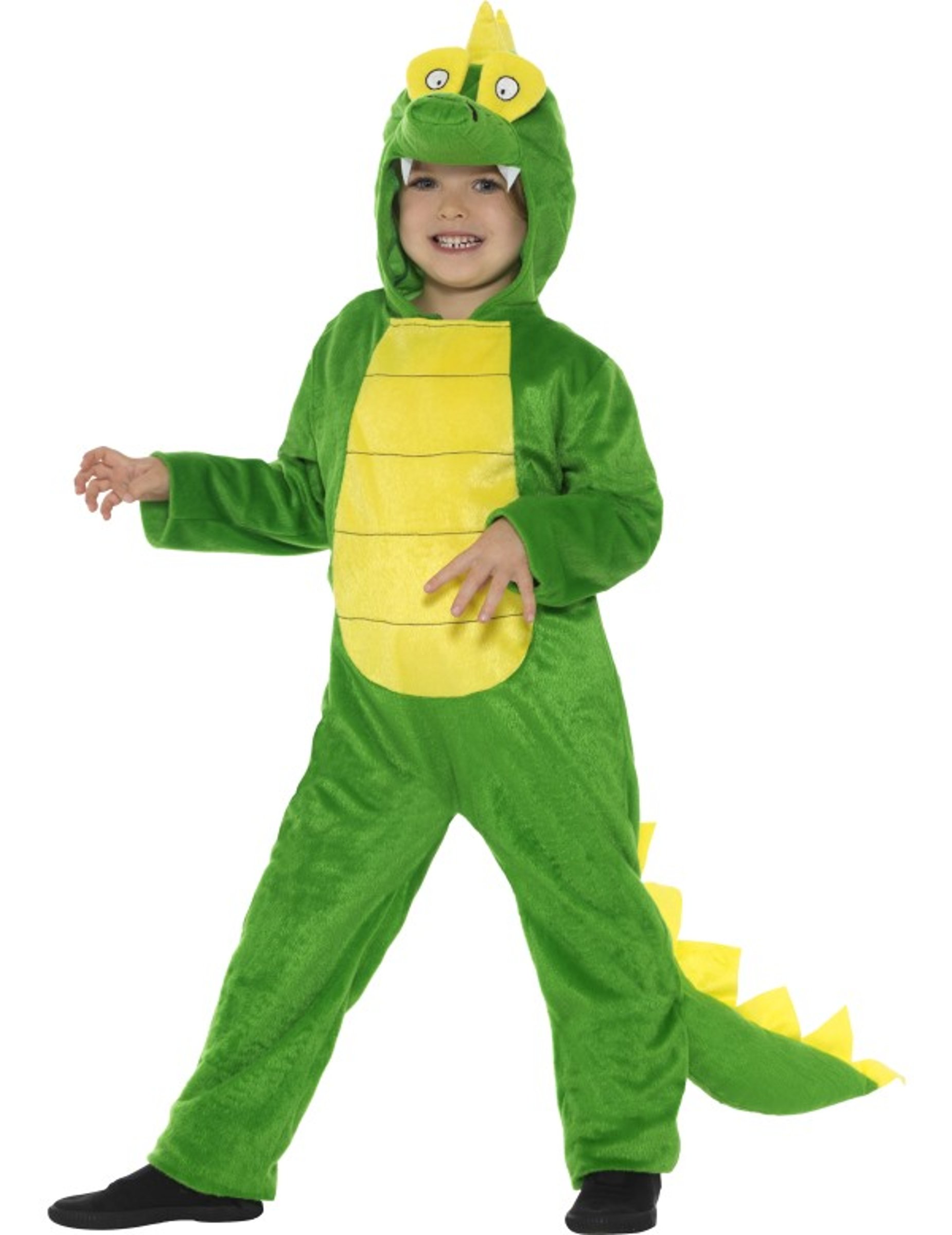 Drachen-Kinderkostüm Dinosaurier grün-gelb von SMIFFY'S