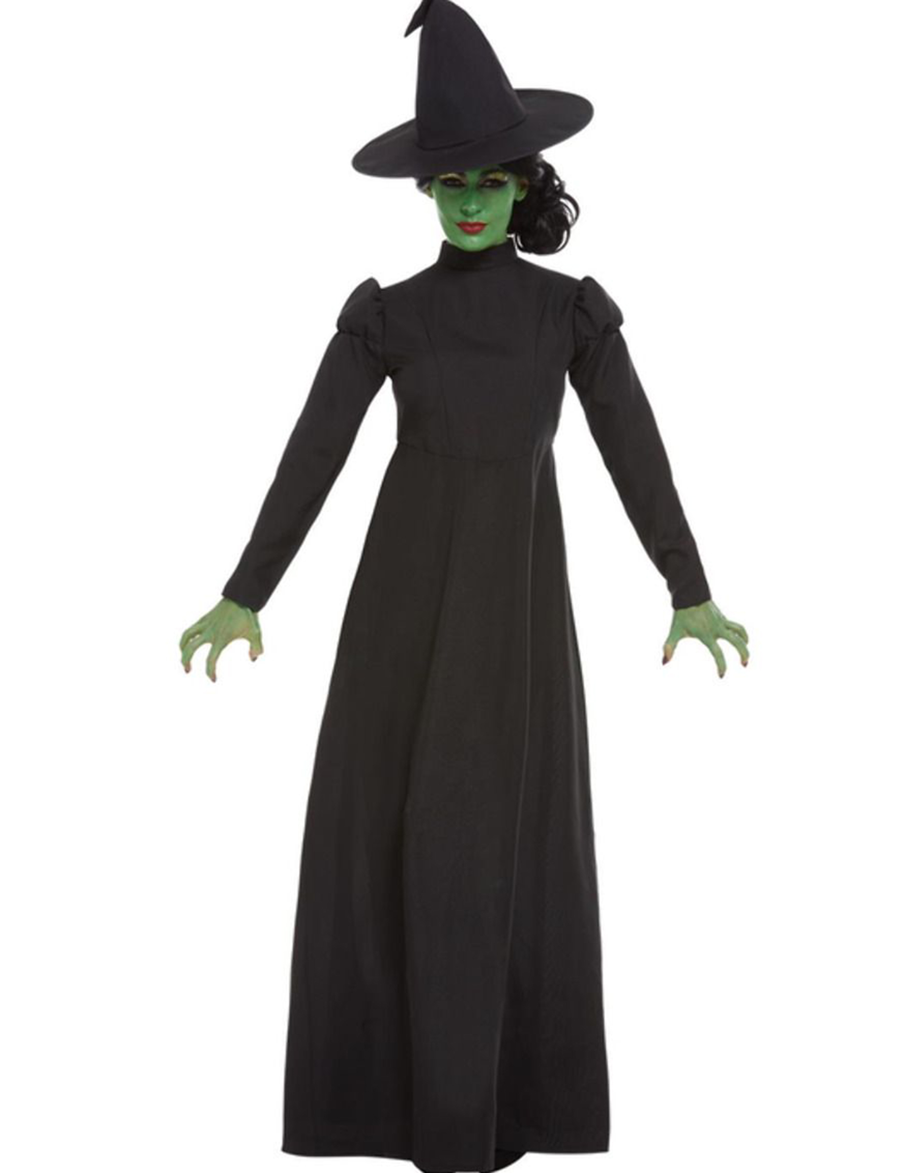 Einfaches Hexenkostüm für Damen Halloween-Kostüm schwarz von SMIFFY'S