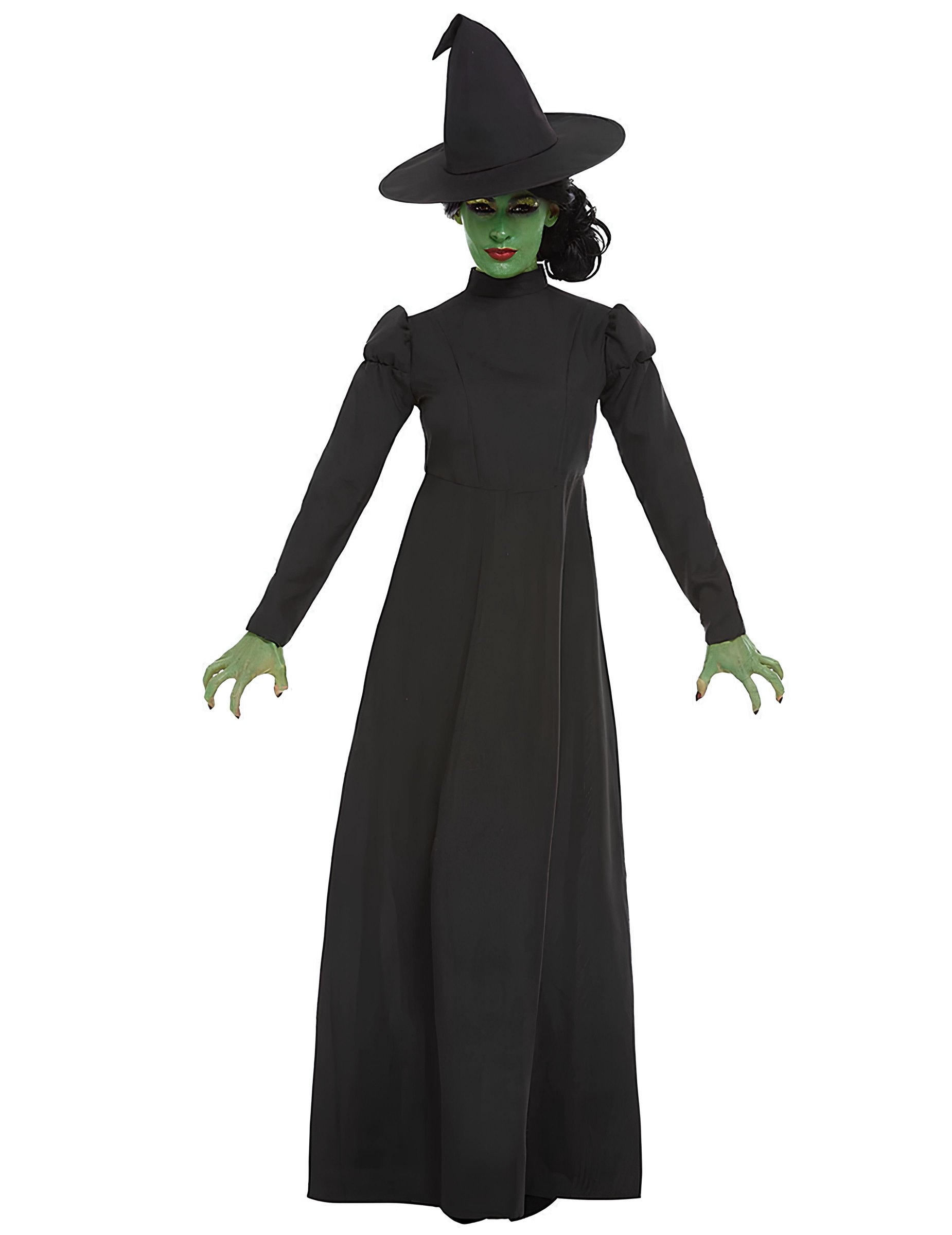 Einfaches Hexenkostüm für Damen Halloween-Kostüm schwarz von SMIFFY'S