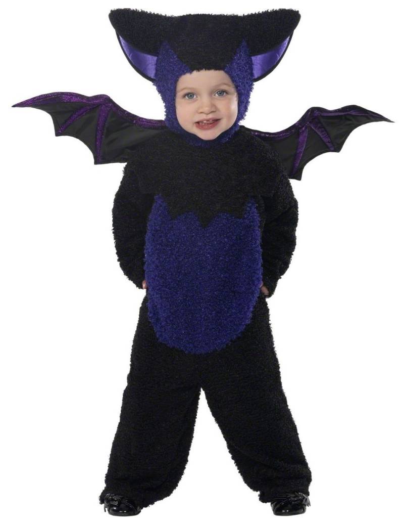 Fledermaus Halloween-Kinderkostüm schwarz-lila von BCI