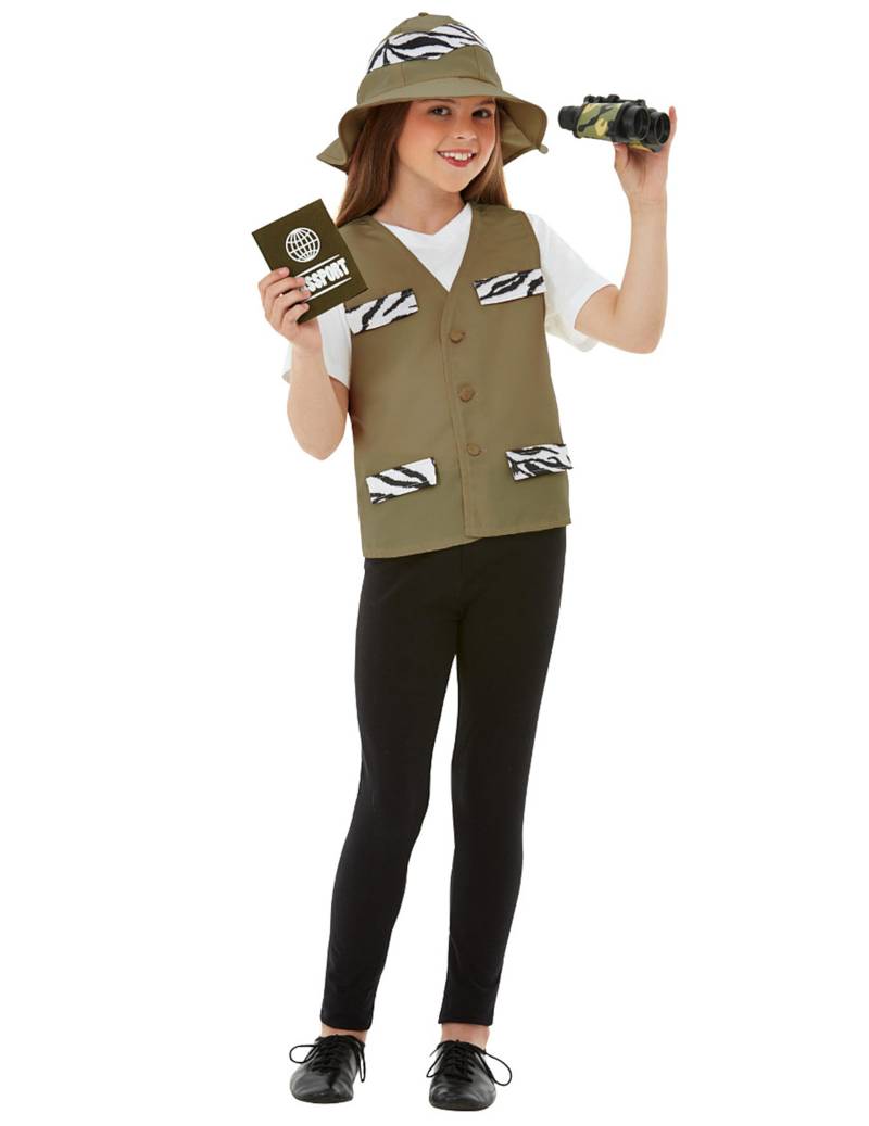 Forscher-Kostüm für Kinder Faschingskostüm olivgrün von SMIFFY'S