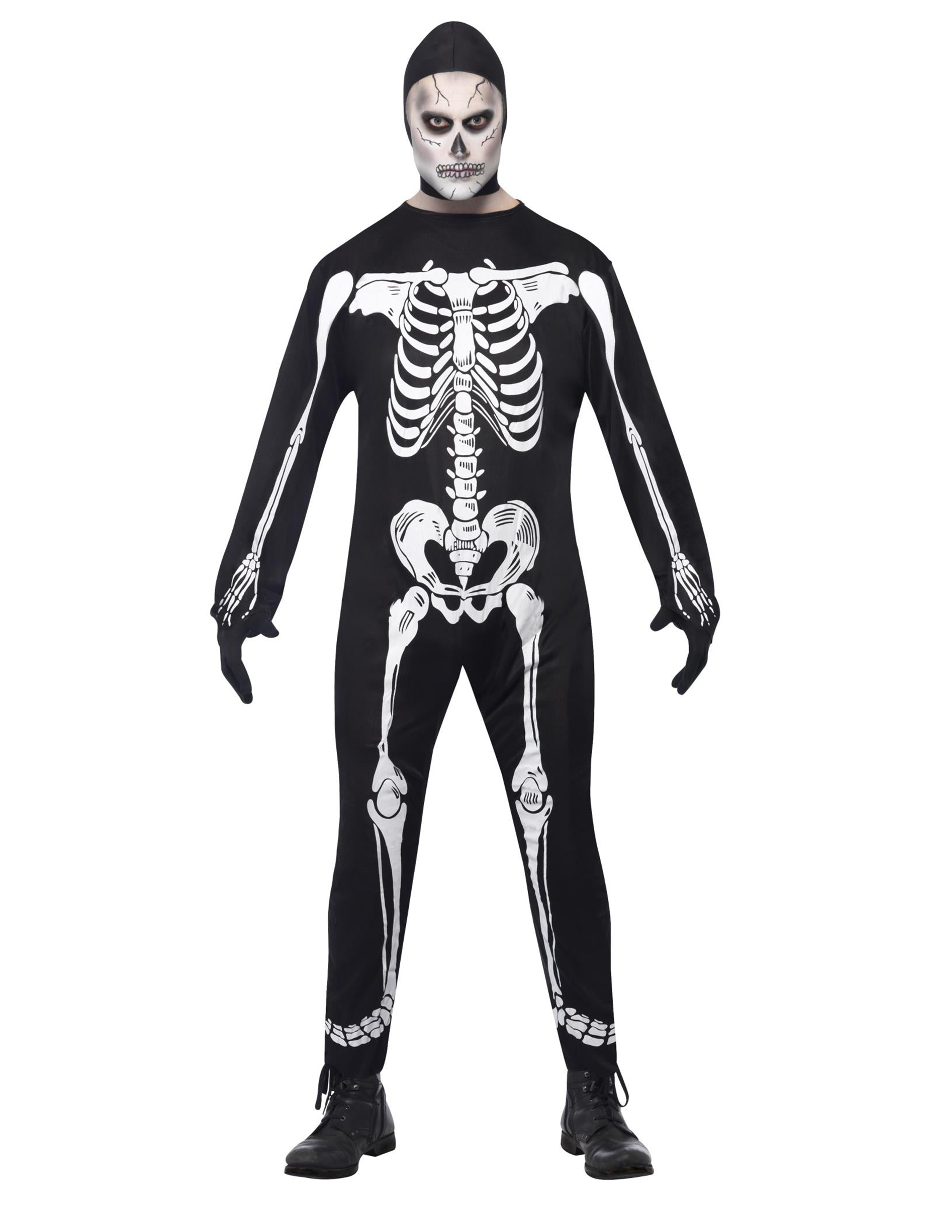 Herren Skelett-Kostüm scharz-weiss Herren Skelett-Kostüm scharz-weiss von SMIFFY'S
