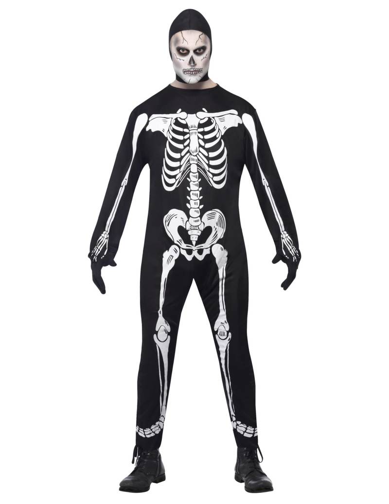 Herren Skelett-Kostüm scharz-weiss Herren Skelett-Kostüm scharz-weiss von SMIFFY'S