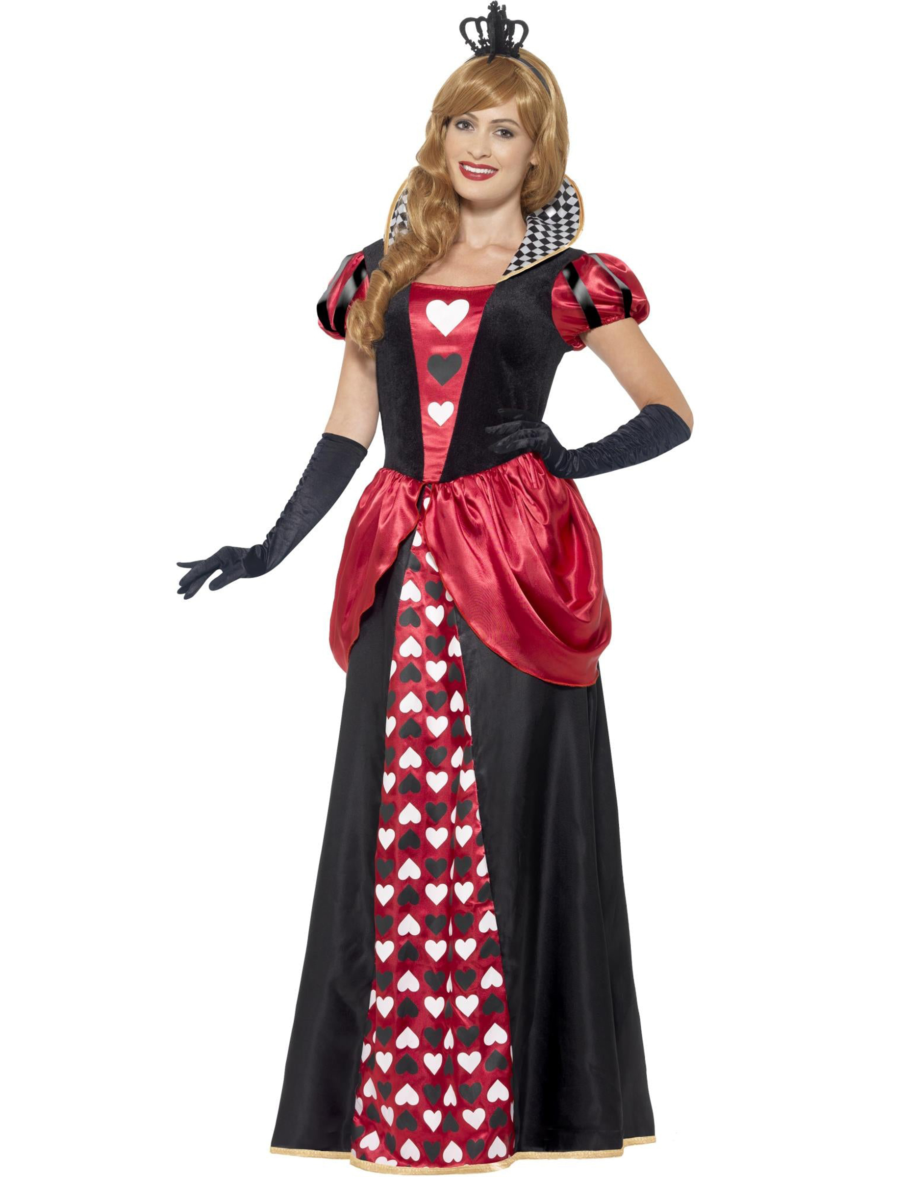 Herzkönigin Damenkostüm Märchen schwarz-rot-weiss Herzkönigin Damenkostüm Märchen schwarz-rot-weiss von SMIFFY'S