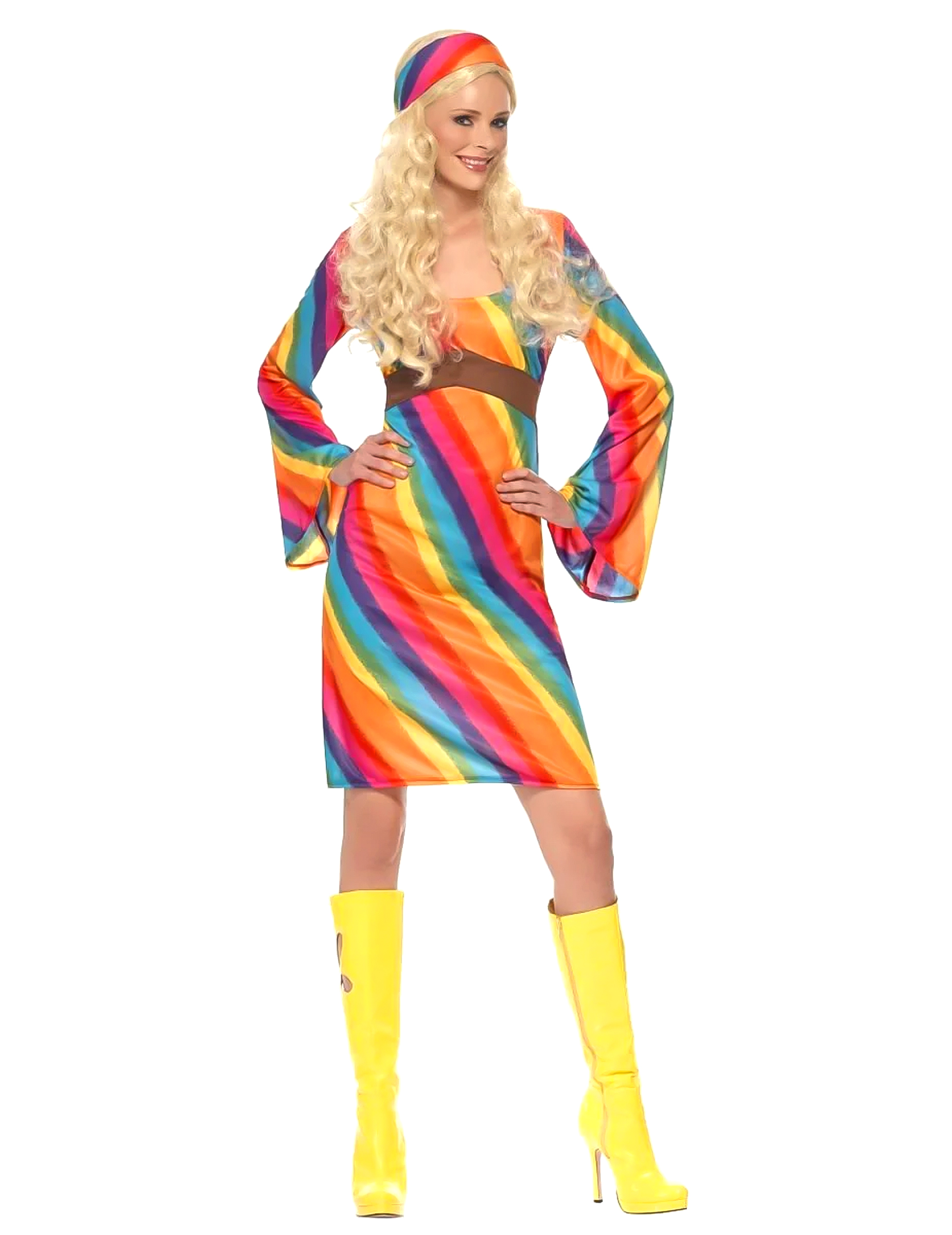 Hippie Damenkostüm Regenbogen bunt Hippie Damenkostüm Regenbogen bunt von SMIFFY'S