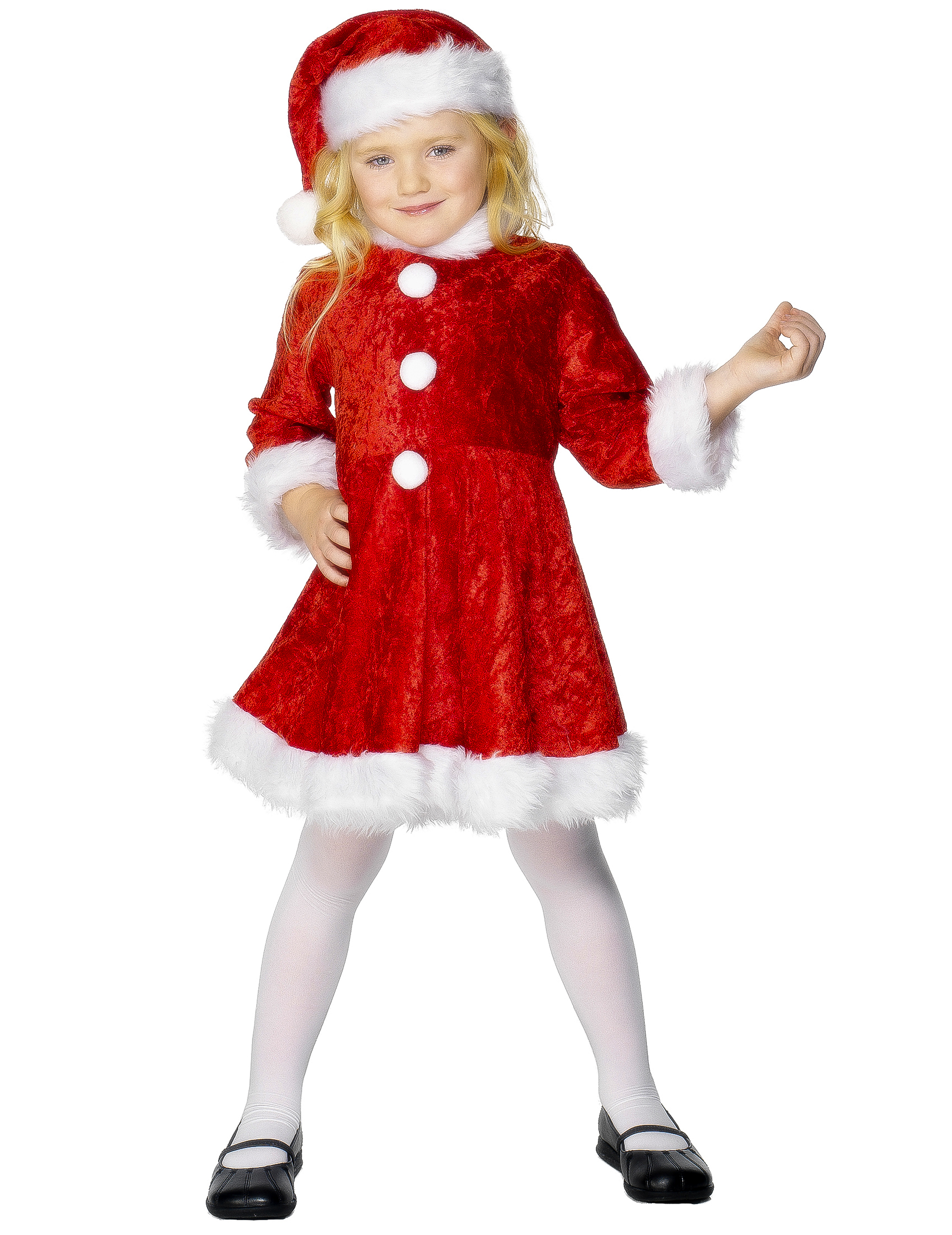 Kleine Weihnachtsfrau Kinderkostüm Weihnachten rot-weiss von SMIFFY'S