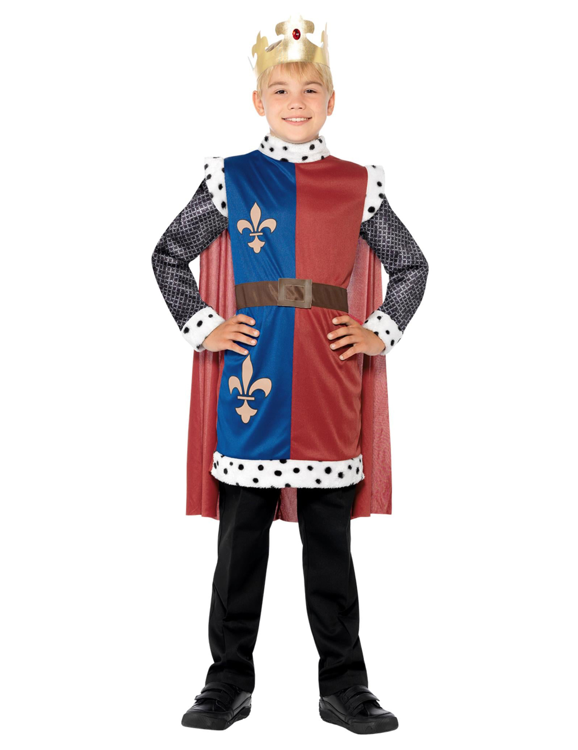 Königskostüm für Jungen blau-rot-weiss Königskostüm für Jungen blau-rot-weiss von SMIFFY'S