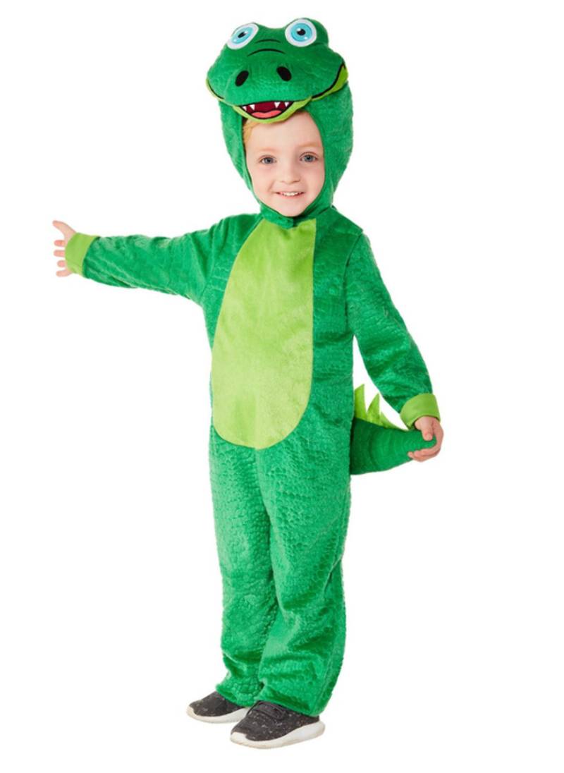 Krokodil-Kostüm für Kleinkinder Faschingskostüm grün von SMIFFY'S
